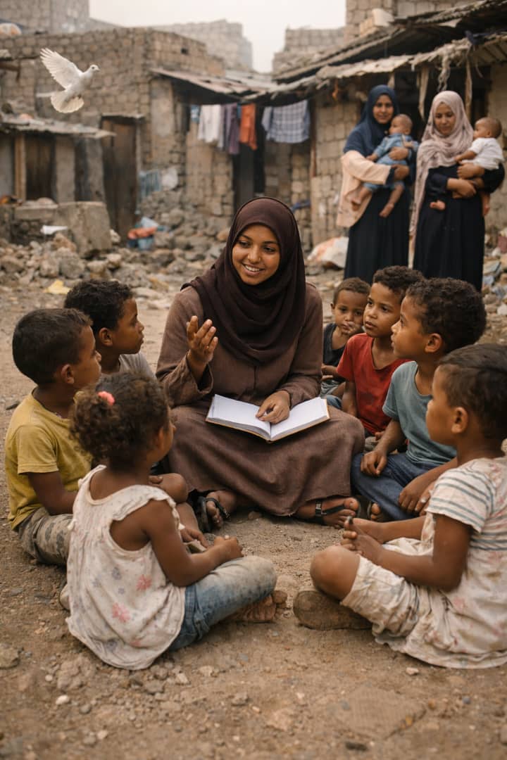 فتاة تسعى لصناعة السلام